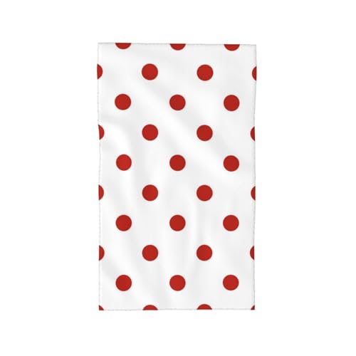 HDTVTV Polka Dots Polkadots Roter Punkt， Strapazierfähiges Waschlappen-Handtuch, Reise-Waschhandtuch, 40 x 70 cm von HDTVTV