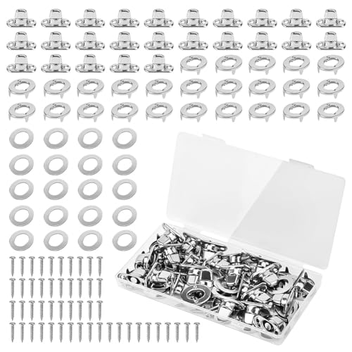 25 Sets Marine Grade Twist Lock Verschlüsse Drehknopf Öse Bolzen und Edelstahlschrauben for Segeltuch Marine Boote von HDURPCA