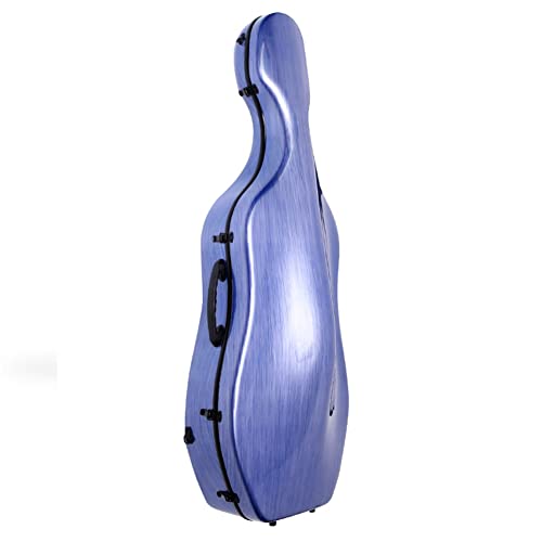 HDYNUZ 4/4 Cello-Koffer, Leichter Super-Carbon-Faser-Cello-Koffer, Hartschalenkoffer, leicht, 3,7 kg (Color : Blue) von HDYNUZ