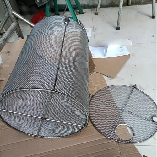 HDYZJQ Netzfilterabdeckung Für Wasserpumpen, Wiederverwendbarer Käfig Gegen Verstopfung Der Abwasserbrunnenpumpe, Silbernes Netznetz Für Tauchpumpen Aus Edelstahl(14x31in (35x80cm)) von HDYZJQ