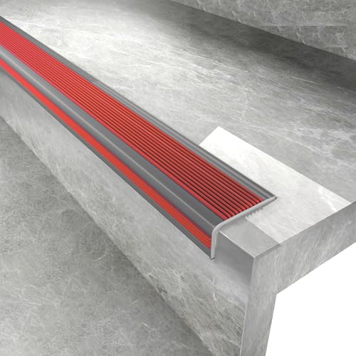 Treppenkantenschutz Selbstklebend, Antirutsch Treppenstufe Gummi, Flexibles Treppenprofil Winkelprofil, Treppenstufen Kantenschutzleiste Für Innen & Außen,Stufenschutz, Rutschfest Treppenkantenschutz Selbstklebend, Antirutsch Treppenstufe Gummi, Flexibles Treppenprofil Winkelprofil, Treppenstufen Kantenschutzleiste Für Innen & Außen,Stufenschutz, Rutschfest von HDZNDH