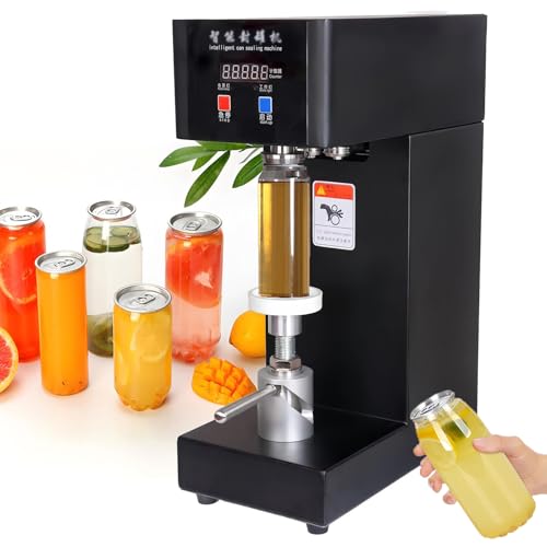 Automatic Can Sealer, 180W Electric Cup Sealer with Smart Counter, 2.2” Aluminum Cans Closing, Commercial Drink Sealing Machine, Automatic Tin Can Seamer, Height Adjustable,Black von HDaspijh