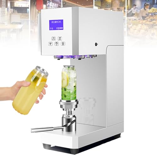 Automatic Can Sealer, 370W Commercial Table Can Sealer with Intelligent Panel & Counting, Fast and Precise Sealing of Cans, Bottles and Jars(5.5cm Dia & 11.5-17cm Height),White von HDaspijh