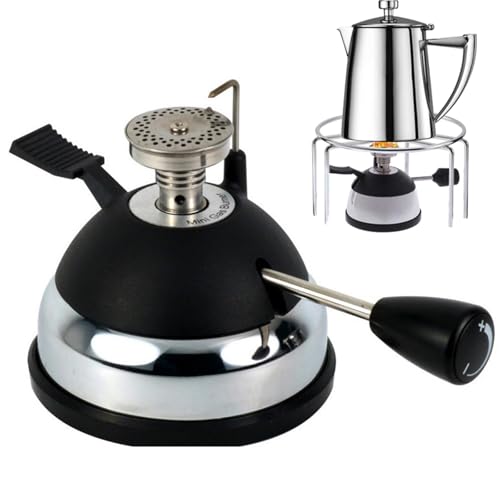 Bunsen Burner, Refillable Portable Butane Burner for Tabletop Siphon Syphon Adjustable Flame Butane Gas Burner Gas Stove for Picnic Camping Travel, Gas Storage Capacity: 30g, Temperature: 1200℃ von HDaspijh