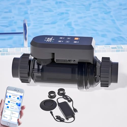 HDaspijh Pool Salt Chlorine Generator, Salt Water Chlorination System for Swimming Pools, Built-in Wi-Fi & App Remote Control, Salt Water Pool Chlorinator with Smart Digital Panel,40g/h HDaspijh Pool Salt Chlorine Generator, Salt Water Chlorination System for Swimming Pools, Built-in Wi-Fi & App Remote Control, Salt Water Pool Chlorinator with Smart Digital Panel,40g/h von HDaspijh