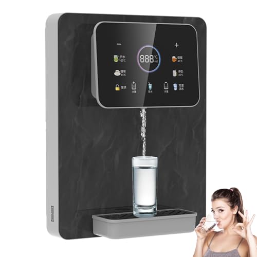 HDaspijh Wall-Mounted Mains Fed Unit Water Dispenser with Child Lock, Quantitative Water Intake, Hot and Cold Water, Touch Screen Touch, Instant Hot Pipeline Machine for Office, Commercial Canteens,A von HDaspijh