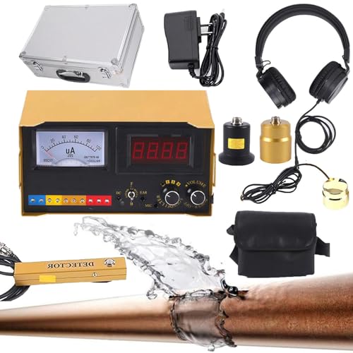 Professional Underground Pipe Water Leak Detector, Indoor Outdoor Electric Water Leak Geophone Sensor, Accurate And Reliable Water Leak Sensor, with Earphone & Carrying Case, 1-4 Gear Adjustable Professional Underground Pipe Water Leak Detector, Indoor Outdoor Electric Water Leak Geophone Sensor, Accurate And Reliable Water Leak Sensor, with Earphone & Carrying Case, 1-4 Gear Adjustable von HDaspijh