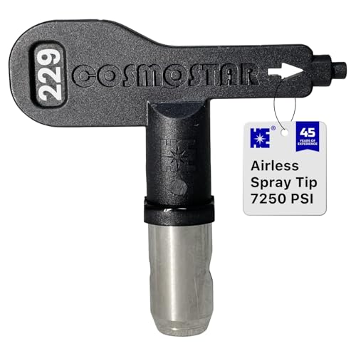 Cosmostar 229 strapazierfähige Umkehrsprühspitze, luftlose Farbsprühmaschine, Sprühspitze, Airless Farbspritzpistole, Düse für Bauunternehmer, Häuser, Gebäude, Gartendecks von HE COSMOSTAR