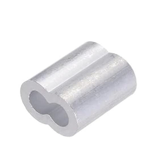 Aluminium-Crimp-Hülsen mit zwei Löchern, Aluminium-Aderendhülsen mit Doppelloch, silberfarben, mehrere Größen, 370 Stück(M10) von HEAGER