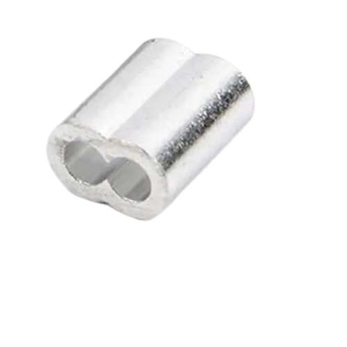 Aluminium-Crimp-Hülsen mit zwei Löchern, Aluminiumdraht-Crimphülsen, Doppelloch, Form 8, M1,2 bis M12, Silber, 270 Stück(M10) von HEAGER