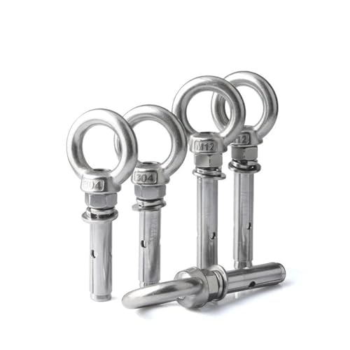 Ausdehnungsschrauben, Hülsenanker Beton-Expansionsösenbolzen 304 Edelstahl Installationsartefakthaken Lange Universalring-Expansionsschrauben(M10x80mm 2pcs) von HEAGER