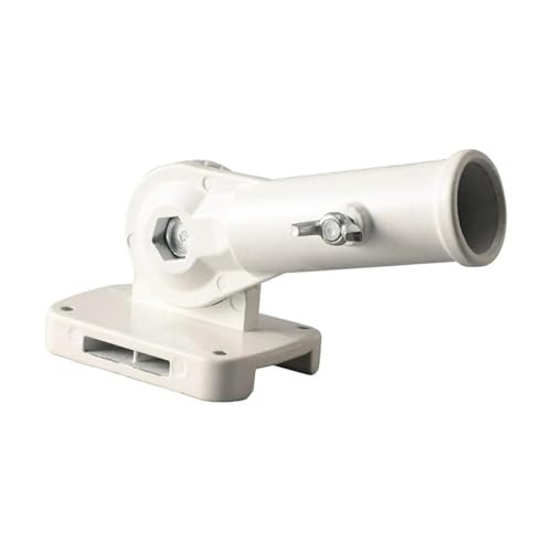 HEAGER Aluminium-Flaggenhalterung, Fahnenmast-Montagehalterung for Hofterrasse, Mehrfarbig(Light Pole White) von HEAGER