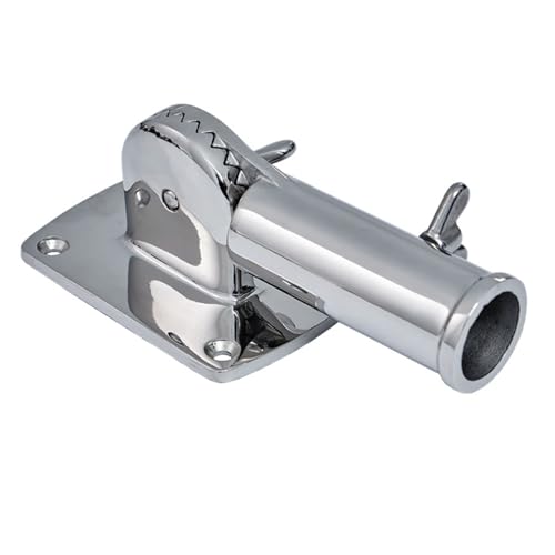 HEAGER Aluminium-Flaggenhalterung, Flaggenstangenhalter aus Edelstahl for Beton, 180 Grad verstellbar, for die Montage im Freien von HEAGER