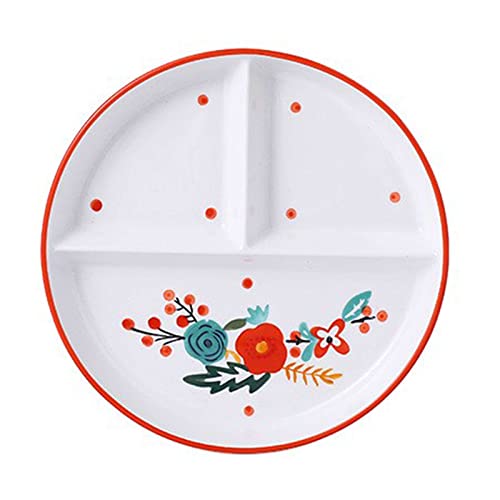 HEAGER Keramik Schüssel, Suppe Schüssel, Portion Control Plate,Divided Dinner Plates,Ceramic Ramen Bowls, Deep Soup Bowls, Rice Bowls Microwave Safebowl-Spring-Bowl(Autumn,Plate) von HEAGER