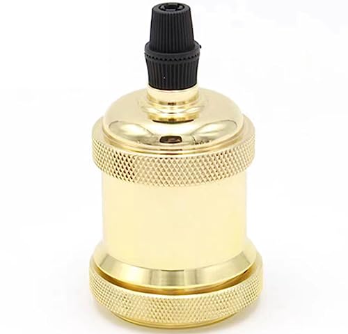 Lampenwandler, E27 Vintage Messing Pendelleuchte Fassung Halter Industrielle Dekorative DIY Beleuchtung Packung mit 2(B) von HEAGER