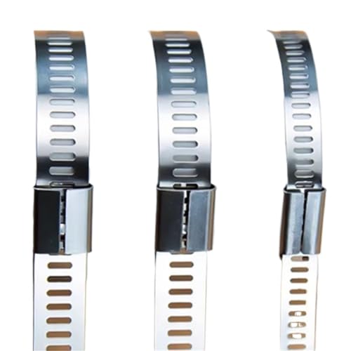 Metallbänder, Kabelbinder Edelstahl selbstsichernd silberfarben mehrere Größen 10er-Pack(5x150mm,20PCS) von HEAGER