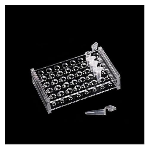 Prüfsäule, Laborgerätegestell for PCR-Röhrchen 0,2 – 0,5 ml, Ständer for bis zu 40 Röhrchen, transparenter Zentrifugenröhrchenhalter, Durchmesser 4 mm, 6 mm, 1 Stück(0.5ml 40 well) von HEAGER