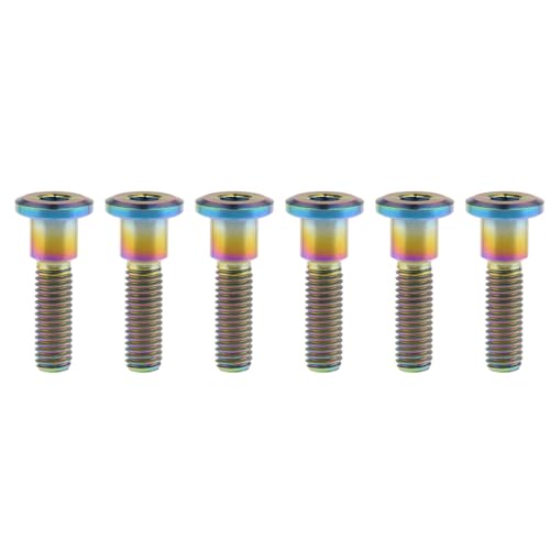 Titan-Schrauben, Motorrad Titanschrauben M8x(20-33) mm 6er Pack Mehrfarbig(Rainbow,33MM-M8) von HEAGER