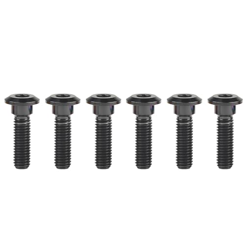 Titan-Schrauben, Motorrad Titanschrauben M8x(20-33) mm 6er Pack Mehrfarbig(Svart,33MM-M8) von HEAGER