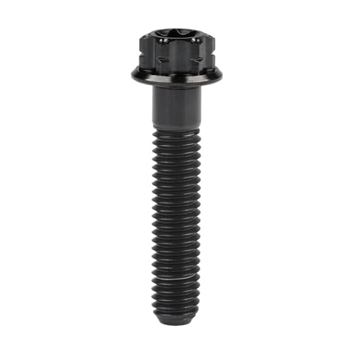 Titan-Schrauben, Titan M6 Torx T30 Flanschschrauben for Motorrad, mehrfarbig, 10–55 mm(Svart,20MM-M6) von HEAGER