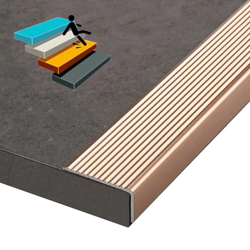 Treppenkantenkanten dekorieren, 2 mm Aluminiumlegierung, L-förmige Treppenkante, 90 cm, mehrfarbig, mehrere Größen(Purple,W 40mm) von HEAGER