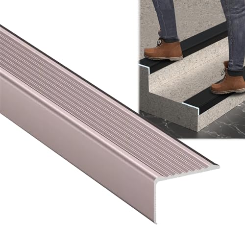 Treppenkantenkanten dekorieren, Aluminiumlegierung L-förmige Treppenkantenkante 2mm Stärke 35 Zoll Multicolor Mehrfachgrößen(Purple,W30 x H20mm) von HEAGER