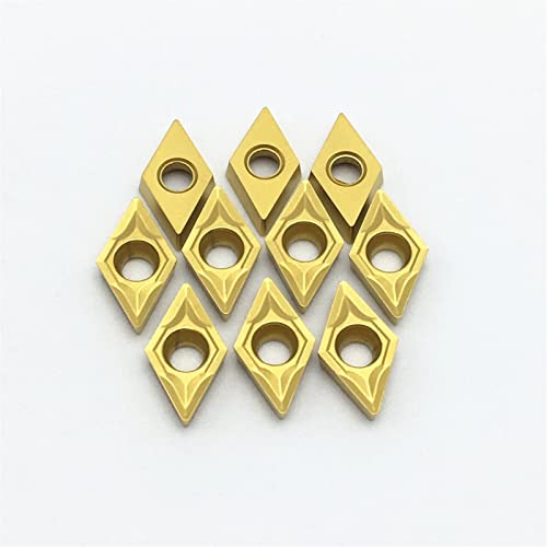 Werkzeuge für Drehmaschinen, Fräser Einsätze 10 STK Drehwerkzeug DCMT070204 UE6020 Hochpräzises Fräsmetall-Drehwerkzeug DCMT 070204 Dreheinsatzteile Hartmetallwerkzeug(DCMT070204 US735) von HEAGER