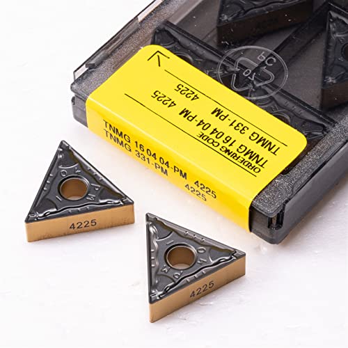 Werkzeuge für Drehmaschinen, Fräser Einsätze 10PCS TNMG160408 TNMG160404 PM4225 Drehmaschine Hartmetall Einsatz TNMG0408/160404 Drehen WerkzeugSchneiden(TNMG160404R ES4225) von HEAGER