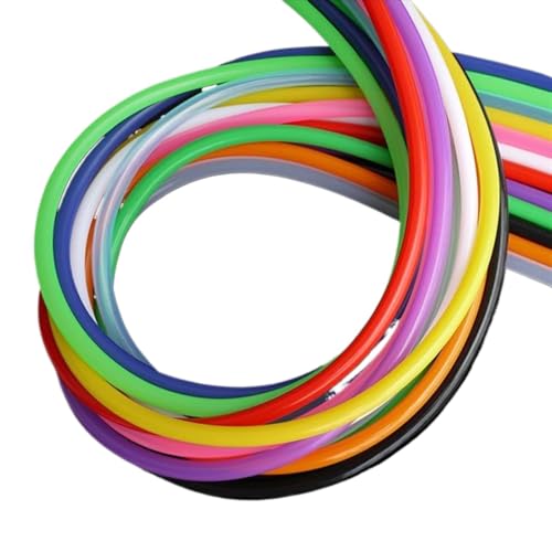 flexible Silikonrohr, Silikonschlauch, Innendurchmesser 8 mm, Außendurchmesser 10 mm, Dicke 1 mm, Lebensmittelqualität, 1 Meter, mehrfarbig(Svart) von HEAGER