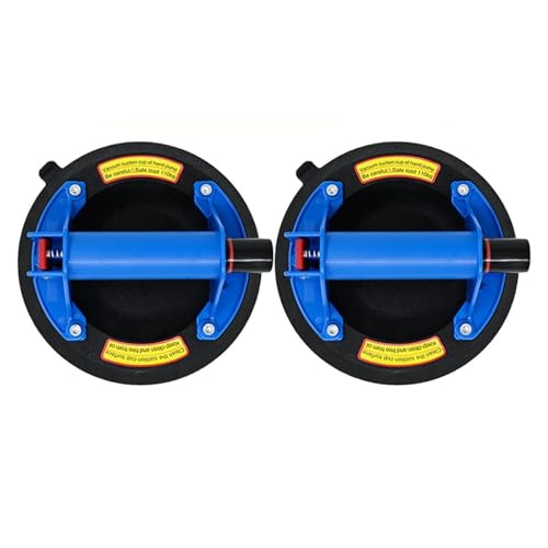 2 PCS 21CM Durchmesser Vakuum Saugnapf Granit Glas Fliesen Saugnäpfe Manuelles Heben 8 Zoll 220kg Lager Kapazität Schwere saugnapf,Mühe sparen(Type 3 Blue 2PCS) von HEALBYBLE