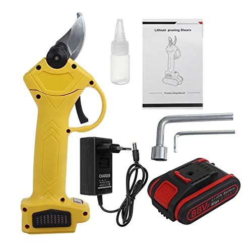 88VF Akku-Elektro-Astschere Gartenschere Elektrische Äste Cutter Obstbaum Bonsai Beschneiden 30MM Max Cutter,Effizientes Schneiden(1Battery with box) von HEALBYBLE