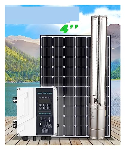 DC Solar Panel Bohrloch Wasserpumpe Set for Landwirtschaft 4'' 70M Solar Motor Tauch Bewässerung Pumpsystem,Hohe Umwandlungseffizienz von HEALBYBLE