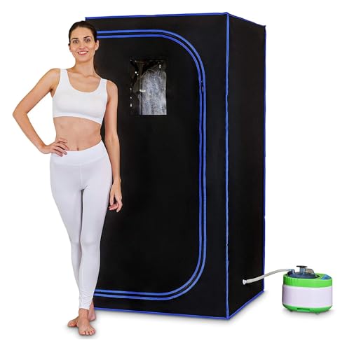 Ganzkörper-Zelt in größerer Größe for die Sauna, ein persönliches Home-Spa, 4-Liter-Dampfgarer, lindert Schlaflosigkeit, Stahlrohr-Unterstützung, Portbab-Dampfbad,Saunasitzungen zu Hause von HEALBYBLE