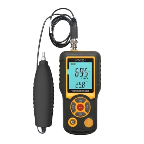 HT-1201 Tragbarer LCD-Vibrationsanalysator Tester Messgerät Vibrometer Messgerät Tester Analysator 0,1-199,9 m/s Vibrationstester Analysator,Messbereich von HEALBYBLE