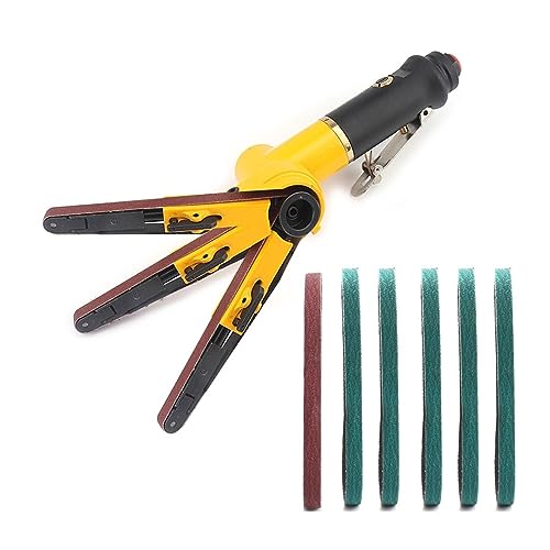 Luftbandschleifer, 1/4 Zoll Einlassluft, Winkelschleifen, Schleifband, Kompressor, Schleifen, pneumatisches Werkzeug, Polieren, Rostentfernung,Geräuscharm(Belt Sander A) von HEALBYBLE