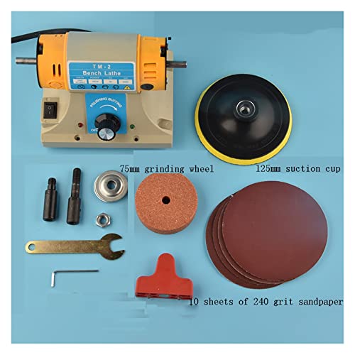 Messerschärfer Benchtop Electric Grinder Sheep Blade DIY Sander Benchtop Drehmaschine,Geräuscharm(125 suction cup) von HEALBYBLE