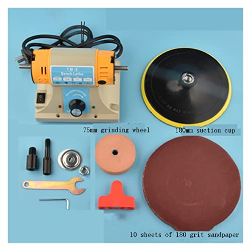 Messerschärfer Benchtop Electric Grinder Sheep Blade DIY Sander Benchtop Drehmaschine,Geräuscharm(180 suction cup) von HEALBYBLE