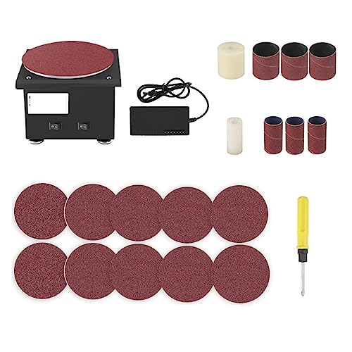 Mini Elektrische Band Sander DIY High-Speed ​​Sand Disc Maschine Multifunktions Desktop Schleifen Maschine Polieren Holzbearbeitung Werkzeug,Geräuscharm(Set meal 2) von HEALBYBLE