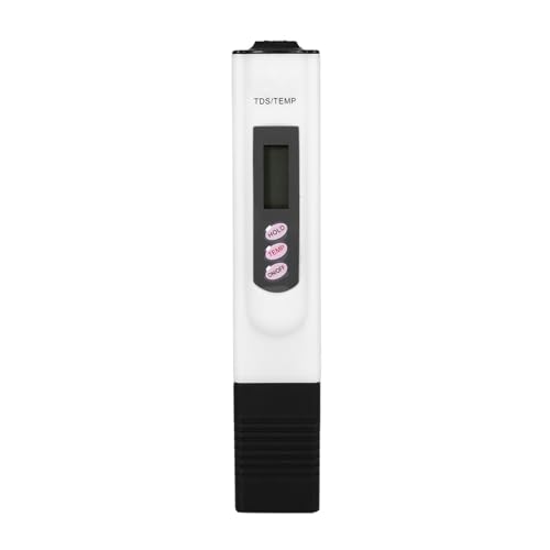TDS-Messgerät-Tester, 0~9990 ppm TDS-Messgerät, Wasserqualitätstester, LCD-Digital-Wasserzähler, Messbereich,Korrosionsbeständigkeit(White) von HEALBYBLE