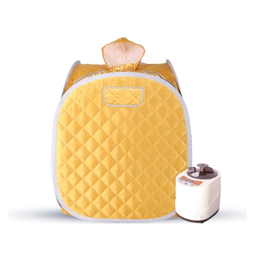 Tragbarer zusammenklappbarer Dampfsauna-Kabinennerator, Spa-Raum-Zeltbox inklusive Dampfgarer for eine Person, Entspannung, wichtsverlust, Körper,Saunasitzungen zu Hause(B) von HEALBYBLE