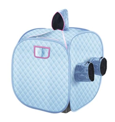 Tragbares, zusammenklappbares Dampfsauna-SPA-Raumzelt ohne Dampfgarer for eine oder zwei Personen, wichtsverlust, Ganzkörperabnahme,Saunasitzungen zu Hause(Two person Blue) von HEALBYBLE