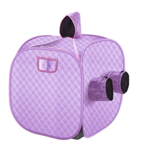 Tragbares, zusammenklappbares Dampfsauna-SPA-Raumzelt ohne Dampfgarer for eine oder zwei Personen, wichtsverlust, Ganzkörperabnahme,Saunasitzungen zu Hause(Two person Purple) von HEALBYBLE