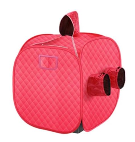 Tragbares, zusammenklappbares Dampfsauna-SPA-Raumzelt ohne Dampfgarer for eine oder zwei Personen, wichtsverlust, Ganzkörperabnahme,Saunasitzungen zu Hause(Two person Red) von HEALBYBLE