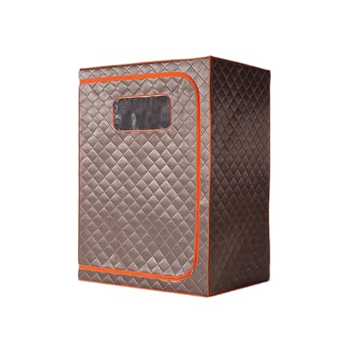 Tragbares Dampf-Sauna-Zelt, 2-Personen-Sauna-Zelt in voller Größe, Doppel-Sauna-Zelt, Körper-Heim-Spa zur Entspannung, Entgiftung, kein Dampfgarer,Saunasitzungen zu Hause(Coffee Orange) von HEALBYBLE