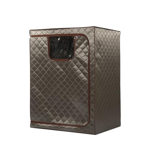 Tragbares Dampf-Sauna-Zelt, 2-Personen-Sauna-Zelt in voller Größe, Doppel-Sauna-Zelt, Körper-Heim-Spa zur Entspannung, Entgiftung, kein Dampfgarer,Saunasitzungen zu Hause(Gray Coffee) von HEALBYBLE