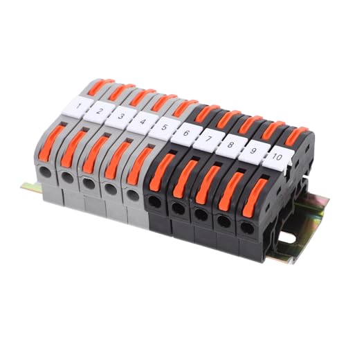 HEALEEP 1 Satz DIN Rail Terminal Block Kit isoliert Elektrischer Stecker Kabelanschluss -Kit Lärm Crimpen elektrische Verbindungsblöcke Kabelverbinder Draht-Crimp-Anschlussblock Kupfer von HEALEEP