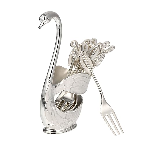 HEALEEP 1 Satz Dessertgabeln Set Schwan Obstgabeln für Snacks und Kuchen Ergonomisches Design Leicht zu Reinigen für Desserts Früchte und Appetizer HEALEEP 1 Satz Dessertgabeln Set Schwan Obstgabeln für Snacks und Kuchen Ergonomisches Design Leicht zu Reinigen für Desserts Früchte und Appetizer von HEALEEP