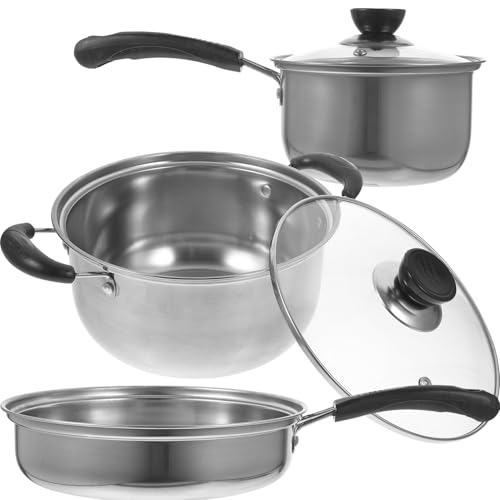 HEALEEP 1 Satz Kochtopfset Teilig Milchtopf Suppentopf Bratpfanne Hitzebeständig Gleichmäßige Wärmeverteilung für Herdarten Geeignet HEALEEP 1 Satz Kochtopfset Teilig Milchtopf Suppentopf Bratpfanne Hitzebeständig Gleichmäßige Wärmeverteilung für Herdarten Geeignet von HEALEEP