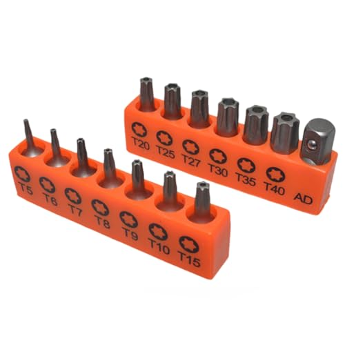 HEALEEP 1 Satz Legierung Stahl Schraubendreher Bits Set Teilig Tamper Resistant Sternbits mit Adapter für Elektrische und Manuelle Schraubendreher Hohe Härte und von HEALEEP