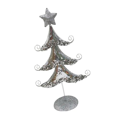 HEALEEP 1 Stück Mini Weihnachtsbaum aus Künstlicher Weihnachtsbaum zur Tischdekoration für Weihnachten Partys und DIY Projekte Silbernes Design Festliche für Zuhause und Büro von HEALEEP